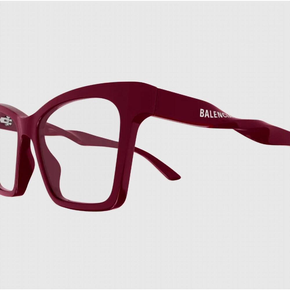 NEW BALENCIAGA women's bb0210o cat eye eyeglasses in red - Picture 3 of 3